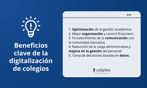 Beneficios de digitalización en colegios